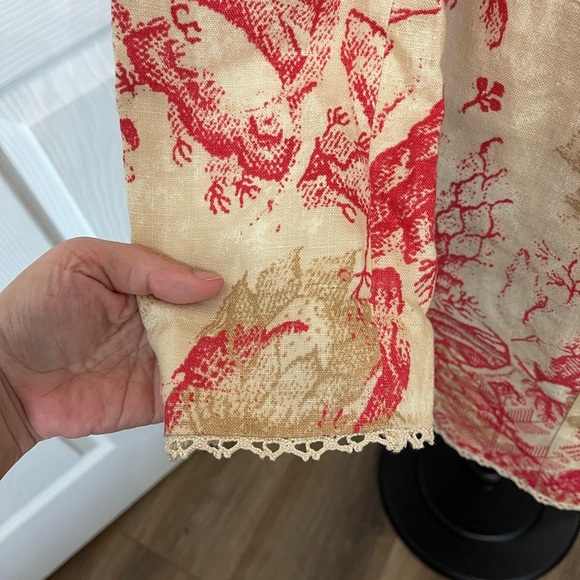 Sigrid Olsen Women's Long Floral Linen Jacket Coat Butterfly Size M Mandarin - Picture 3 of 9